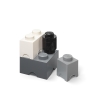 Set 4 contenedores negro blanco gris claro LEGO Storage Brick Multi Pack Venta