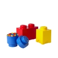 Set de 3 contenedores azul rojo amarillo LEGO Storage Brick Multi Pack Promoción