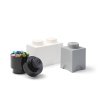 Set de 3 contenedores blanco negro gris LEGO Storage Brick Multi Pack Promoción