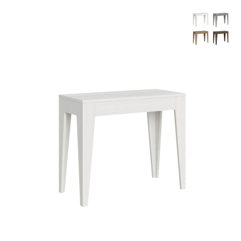 Consola extensible diseño minimalista para 10 personas 90x42-198 Isotta Small Promoción