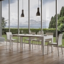 Consola extensible diseño minimalista para 10 personas 90x42-198 Isotta Small Características