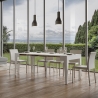 Consola extensible diseño minimalista para 10 personas 90x42-198 Isotta Small Características