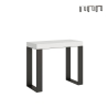 Consola extensible de diseño industrial minimalista 90x40-196 Tecno Small Promoción