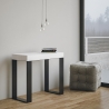 Consola extensible de diseño industrial minimalista 90x40-196 Tecno Small Venta