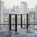 Consola extensible 90x45-90 mesa de comedor de madera Tecno Libra Descueto