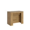 Consola extensible de madera natural diseño compacto 90x48-296 Venus Venta