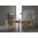 Consola extensible de madera natural diseño compacto 90x48-296 Venus Oferta