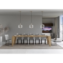 Consola extensible de diseño contemporáneo en madera 90x40-300 Naxy Rebajas