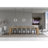 Consola extensible de diseño contemporáneo en madera 90x40-300 Naxy Rebajas