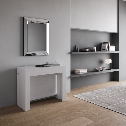Consola blanca extensible para comedor cocina 90x42-302 Evolve Promoción