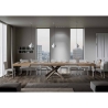 Mesa extensible moderna patas cruzadas madera 90x180-440 Volantis Rebajas