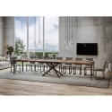 Mesa extensible diseño industrial madera antracita 90x180-440 Famas Rebajas