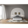 Cama de una plaza y media 120x200 de madera blanca con somier Nuamo Oferta