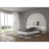 Cama de una plaza y media 120x200 de madera blanca con somier Nuamo Rebajas