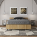 Cama de una plaza y media con almacenamiento diseño moderno 120x200cm Nuamo Venta