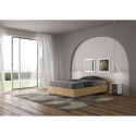 Cama de una plaza y media con almacenamiento diseño moderno 120x200cm Nuamo Stock