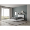 Cama de una plaza y media con contenedor 120x190 en madera blanca Demas Oferta