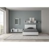 Cama de una plaza y media con contenedor 120x190 en madera blanca Demas Rebajas