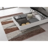 Cama de una plaza y media con contenedor 120x190 en madera blanca Demas Descueto