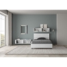 Cama de plaza y media 120x200 con almacenamiento y cabecera alta Demas Rebajas