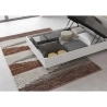 Cama de plaza y media 120x200 con almacenamiento y cabecera alta Demas Descueto