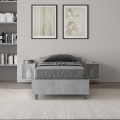 Cama individual 80x190 cm moderna sin somier gris cemento Nuamo Promoción