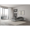 Cama individual 80x190 cm moderna sin somier gris cemento Nuamo Rebajas
