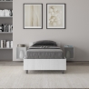 Cama individual con espacio de almacenamiento 80x190 en madera blanca Nuamo Promoción