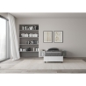 Cama individual con espacio de almacenamiento 80x190 en madera blanca Nuamo Oferta