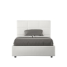 Cama francesa 140x190 polipiel blanca con cajón cabecero Mika Venta