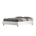 Cama doble francesa con almacenamiento 140x190 de madera blanca Nuamo Venta