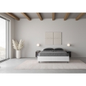 Cama doble francesa con almacenamiento 140x190 de madera blanca Nuamo Oferta