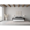 Cama doble francesa con almacenamiento 140x190 de madera blanca Nuamo Oferta