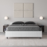 Cama doble francesa con almacenamiento 140x190 de madera blanca Nuamo Promoción