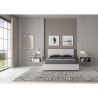 Cama doble francesa 140x190 cabecero recto madera blanca Demas Rebajas