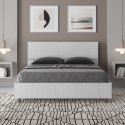 Cama doble francesa 140x190 cabecero recto madera blanca Demas Promoción