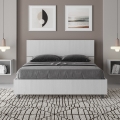 Cama doble francesa 140x190 cabecero recto madera blanca Demas Promoción
