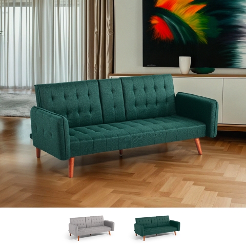 Sofá cama de 2 plazas reclinable con reposabrazos y portavasos Ember Promoción