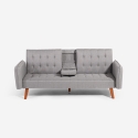 Sofá cama de 2 plazas reclinable con reposabrazos y portavasos Ember Modelo