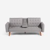 Sofá cama de 2 plazas reclinable con reposabrazos y portavasos Ember Modelo