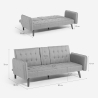Sofá cama de 2 plazas reclinable con reposabrazos y portavasos Ember 