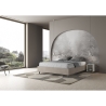 Cama matrimonial con almacenamiento 160x190 acolchada tela beige Azelia Oferta