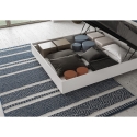 Cama doble sin base 160x190 blanca con cabecera alta New Egos Descueto