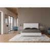 Cama doble sin base 160x190 blanca con cabecera alta New Egos Rebajas