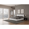 Cama matrimonial 160x190 diseño moderno blanco con cabecero Demas Oferta