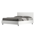 Cama matrimonial 160x190 diseño moderno blanco con cabecero Demas Venta