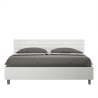 Cama matrimonial moderna 160x190 blanca con somier cabecero recto Ankel Venta
