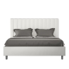 Cama de matrimonio tapizada en piel sintética sin somier 160x190 Agueda Descueto