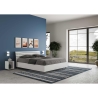 Cama matrimonial 160x190cm en madera blanca con somier y cabecera Ankel Oferta