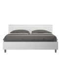 Cama matrimonial 160x200 cm con somier contenedor y cabecero inclinado Ankel letto Descueto